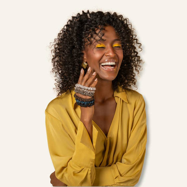 Silk Scrunchies Skinnies Nude Champagne, Oat Milk, Espresso, Midnight Black (Pack of 6)