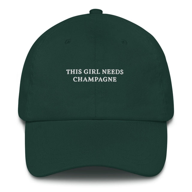 This Girl needs Champagne - Embroidered Cap