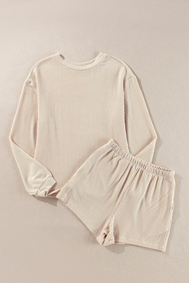 Long Sleeve Top and Shorts Set