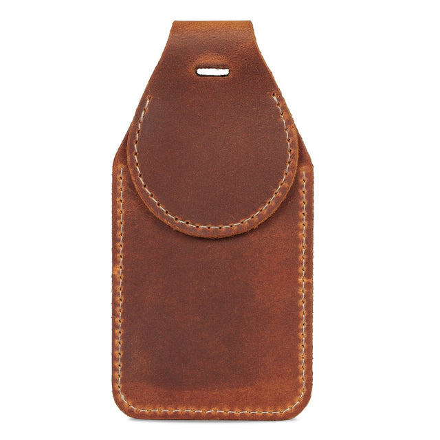 Leather Luggage Tag with AirTag Slot