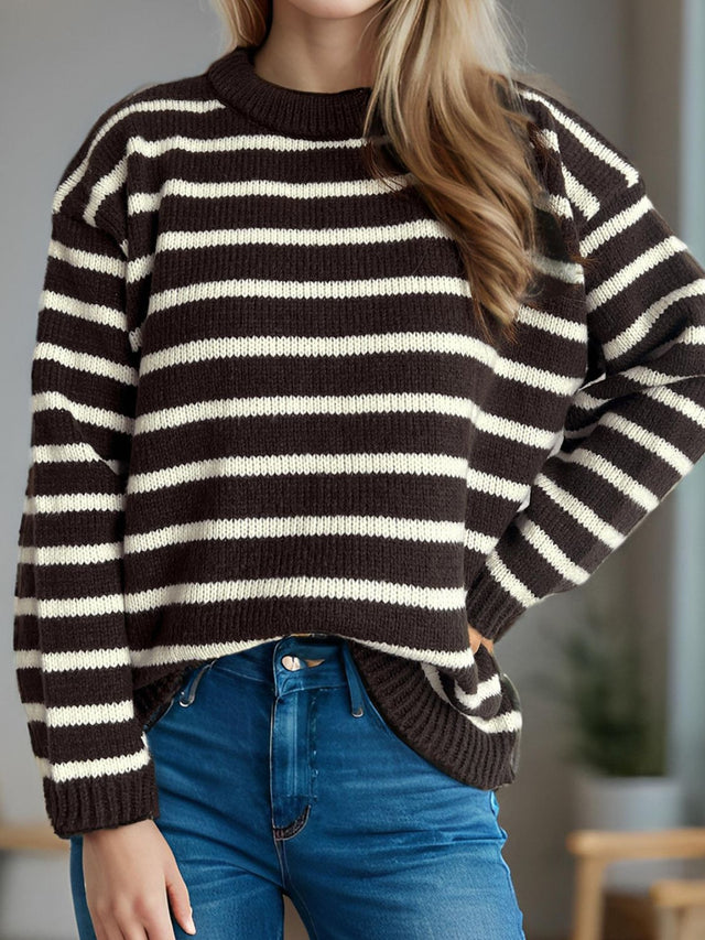 Striped Round Neck Sweater