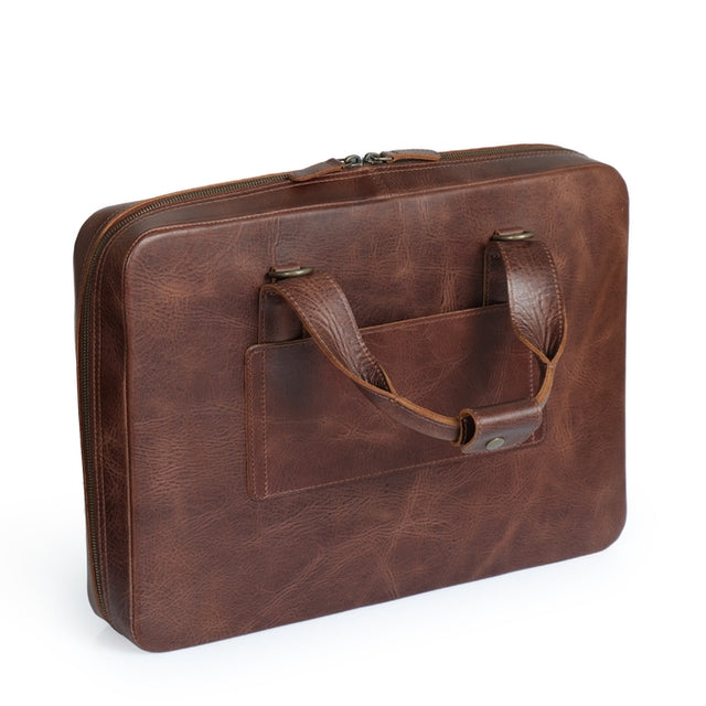 Leather Travel 16” Laptop Briefcase