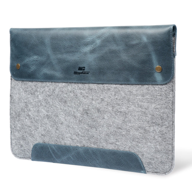 Leather and Fleece Sleeve Bag for MacBook Pro