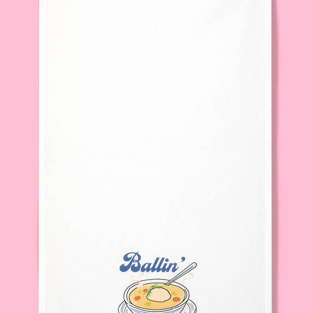 Ballin Hanukkah Matzo Ball Soup Dishtowel