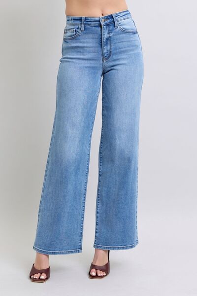 Full Size Wide Leg Jeans with Pockets