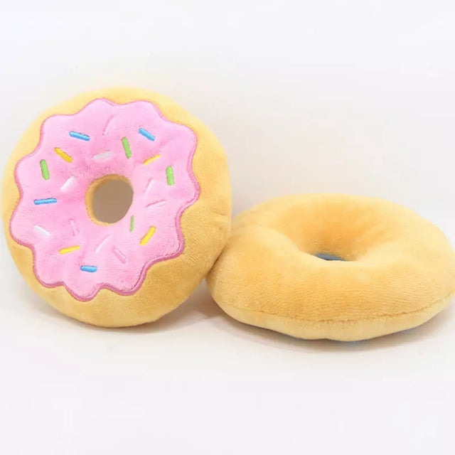 Donut Soft Plush Squeaky Chew Toys