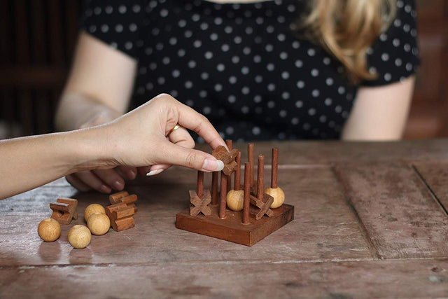 3D Wooden Tic Tac Toe Game