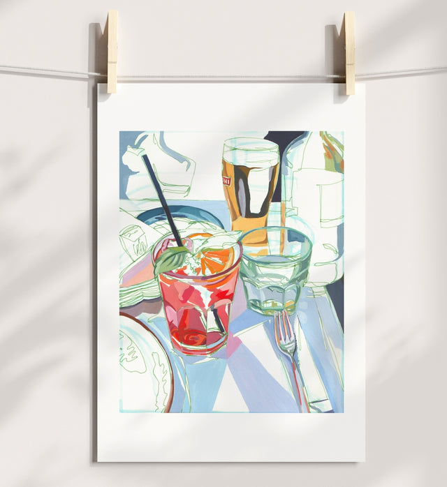 Aperol Spritz Cocktails in Italy Print