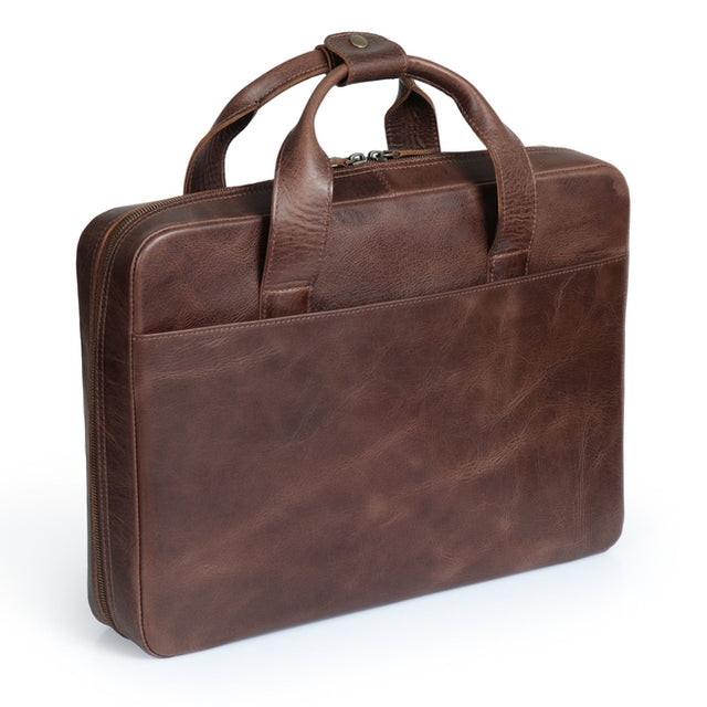 Leather Travel 16” Laptop Briefcase