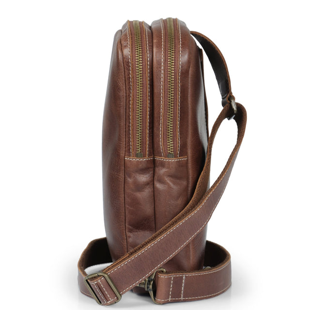 Leather Crossbody Bag with Adjustable Shoulder Strap