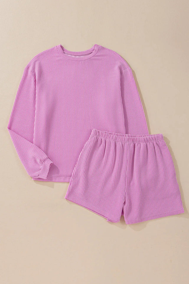 Long Sleeve Top and Shorts Set