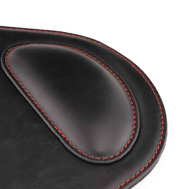 Leather Oval Mouse Pad with Wrist Rest