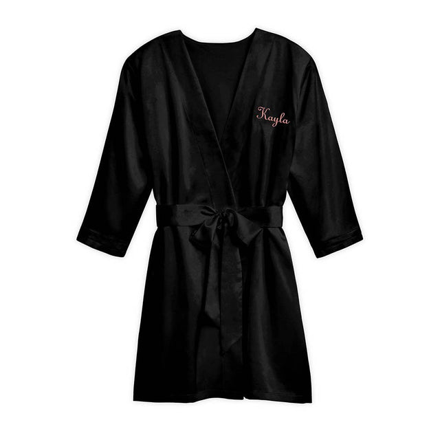 Satin Robe With Pockets