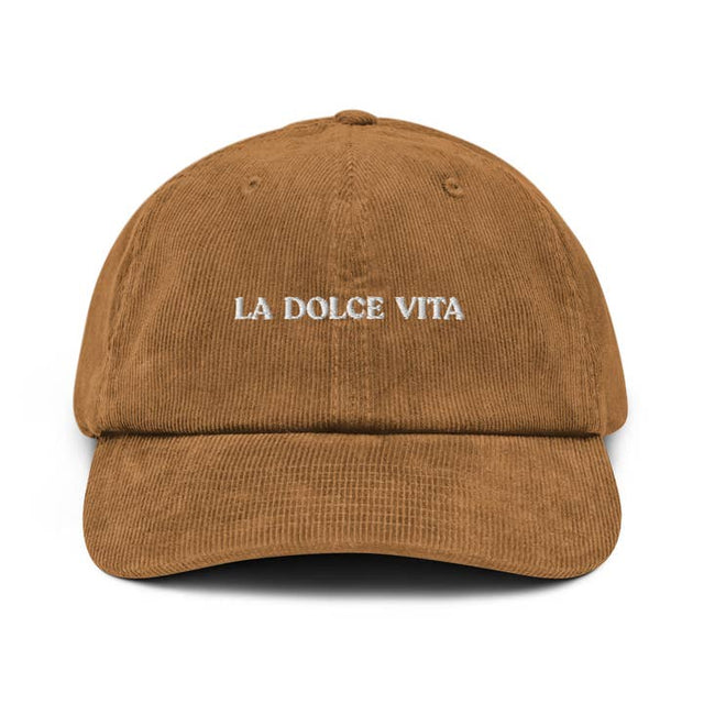 La Dolce Vita - Corduroy Embroidered Cap