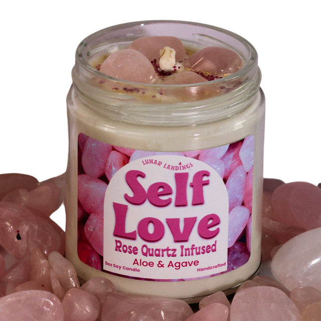 Rose Quartz Soy Crystal Candle