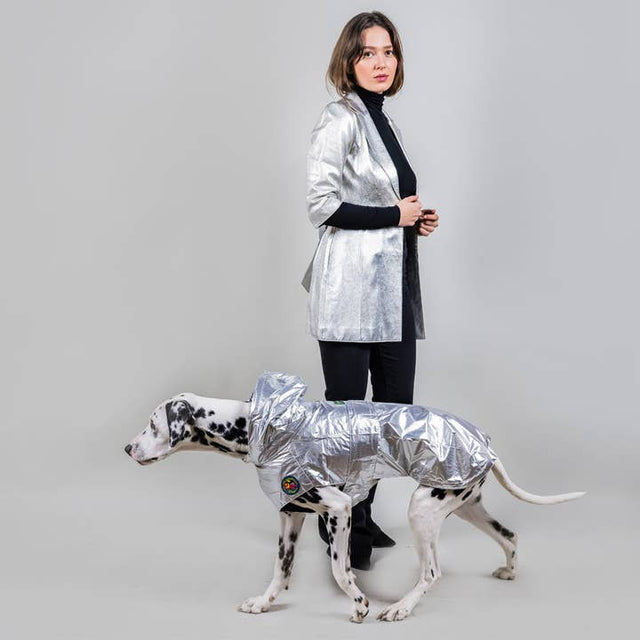 Alita Raincoat - Silver Metallic