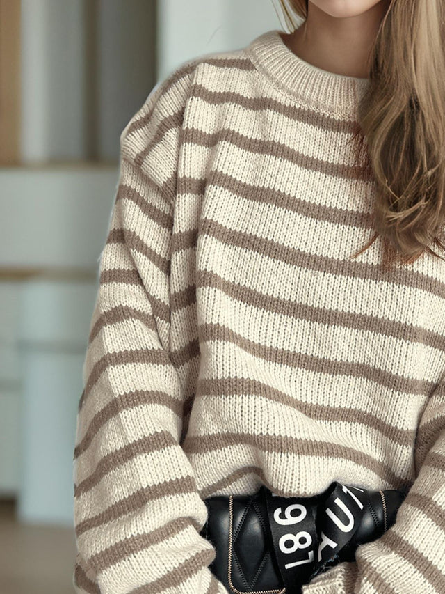 Striped Round Neck Sweater