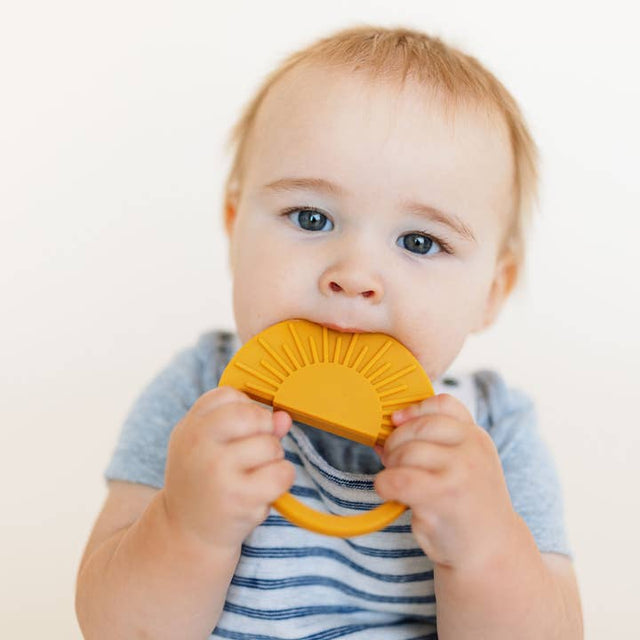 Sun Silicone Teether - Mustard