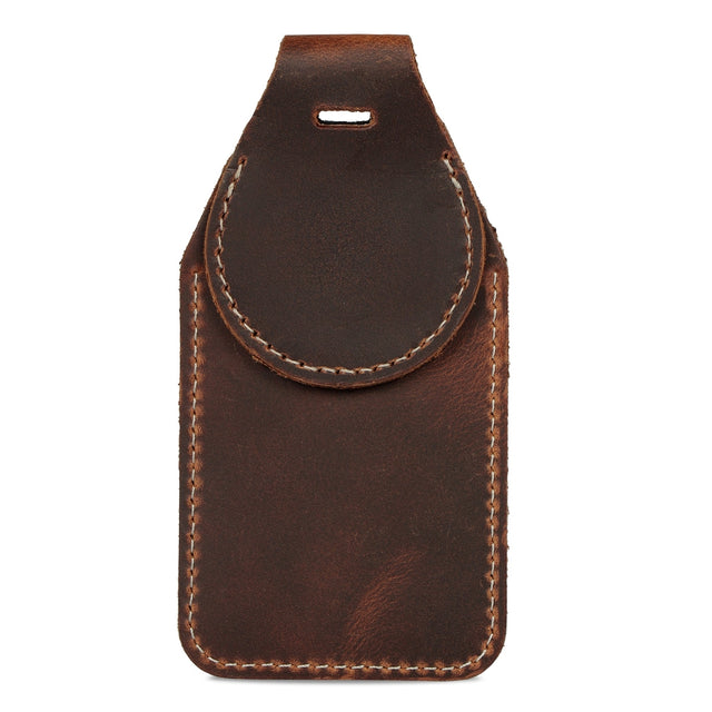 Leather Luggage Tag with AirTag Slot