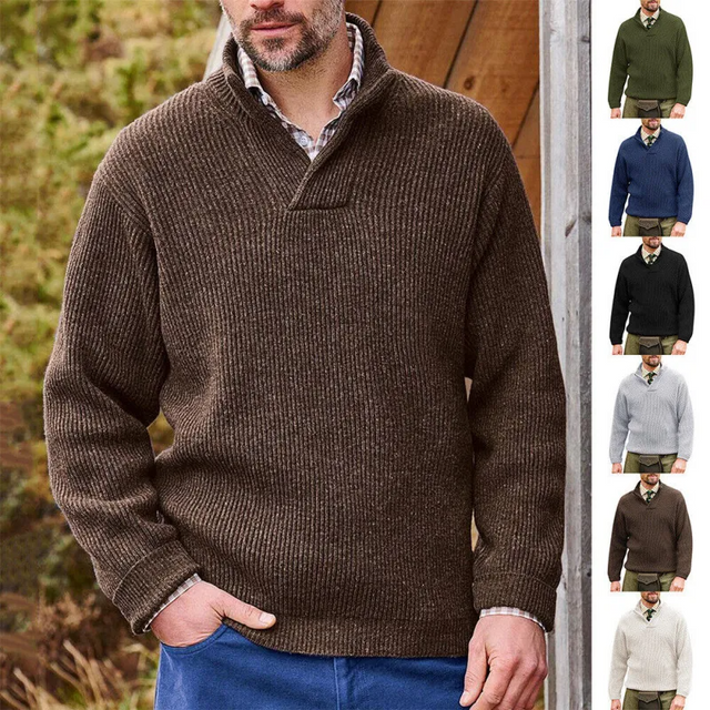 V Neck Knitted Sweater