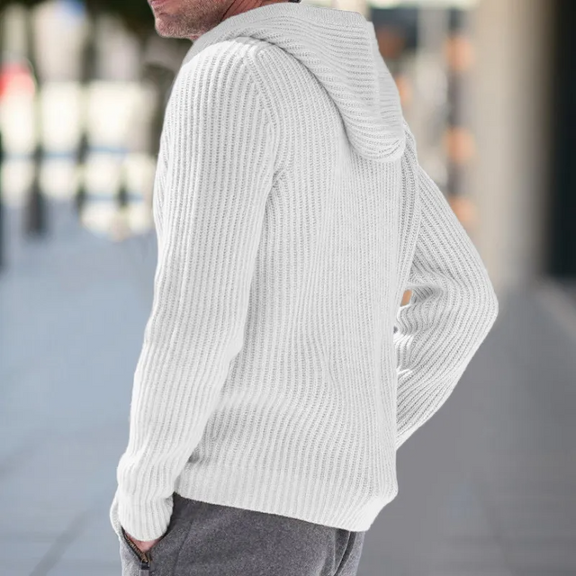 Hooded Knitted Sweater Cardigan