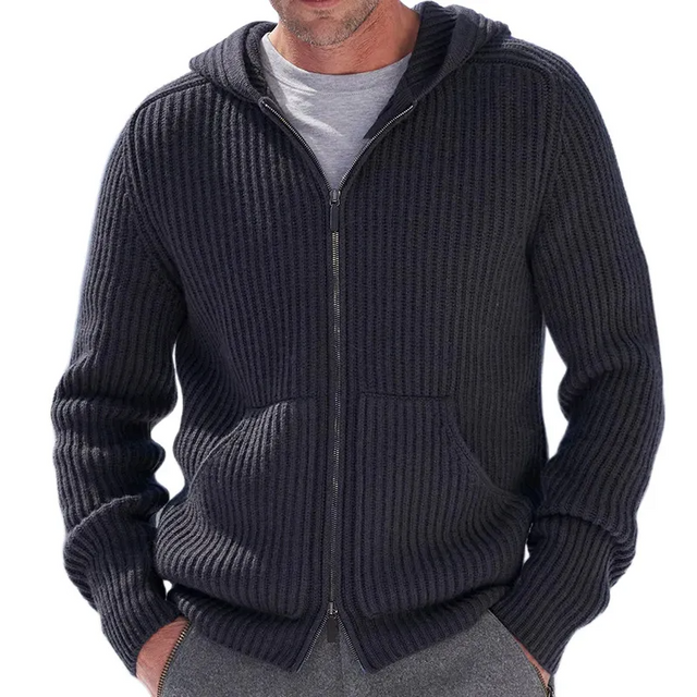 Hooded Knitted Sweater Cardigan