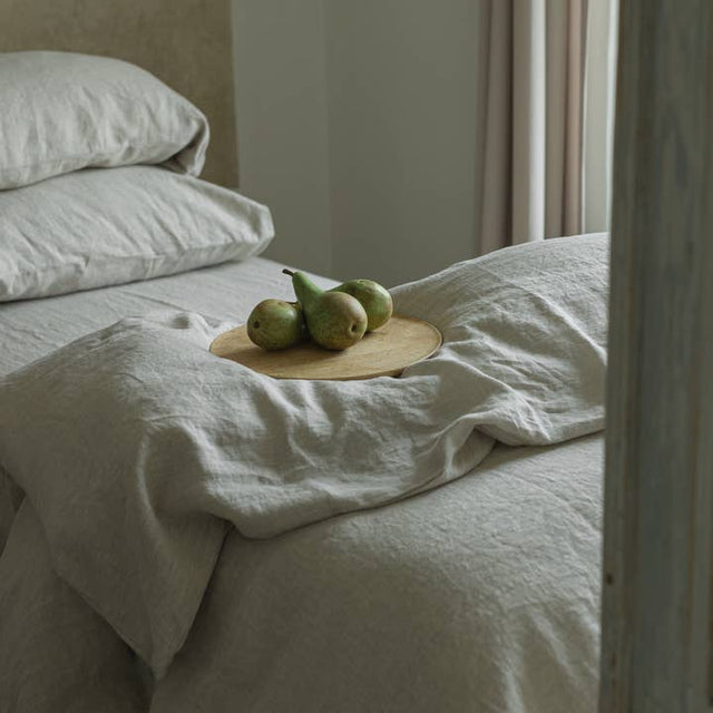 Natural Melange Linen Duvet Cover