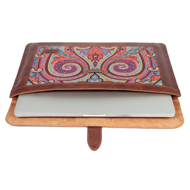 Leather Sleeve, Bohemian Bag for MacBook Pro