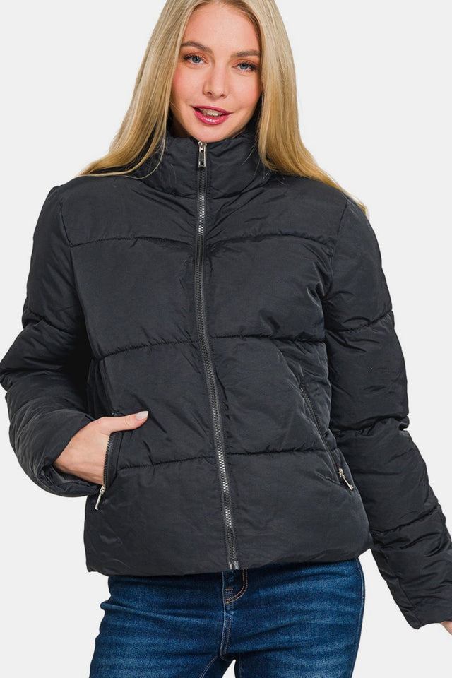 Puffer Jacket with Pockets