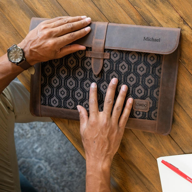 Leather Sleeve, Bohemian Bag for MacBook Pro