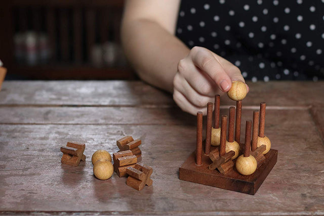 3D Wooden Tic Tac Toe Game