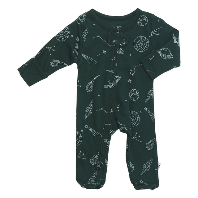 Pattern Print Zipper Footie