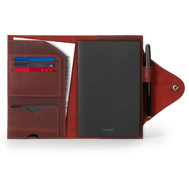 Leather Portfolio with Notepad