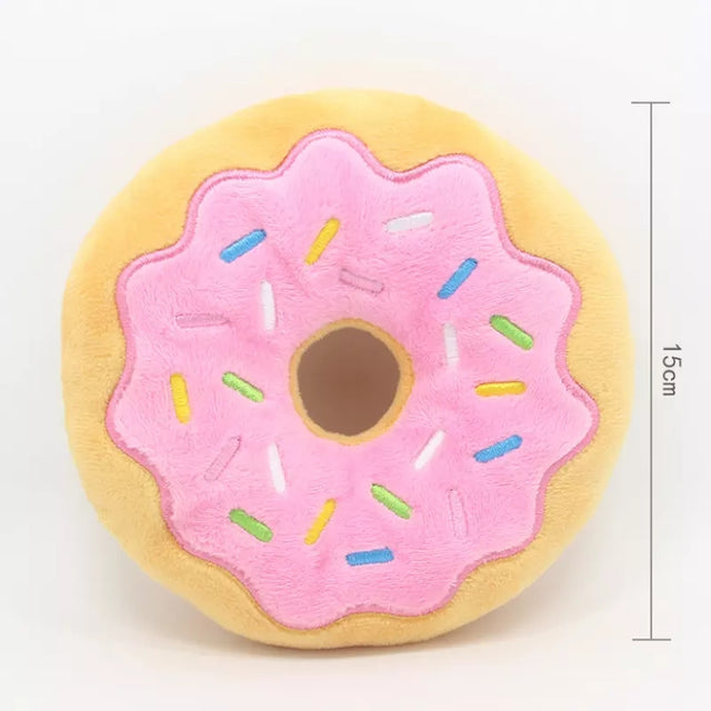 Donut Soft Plush Squeaky Chew Toys