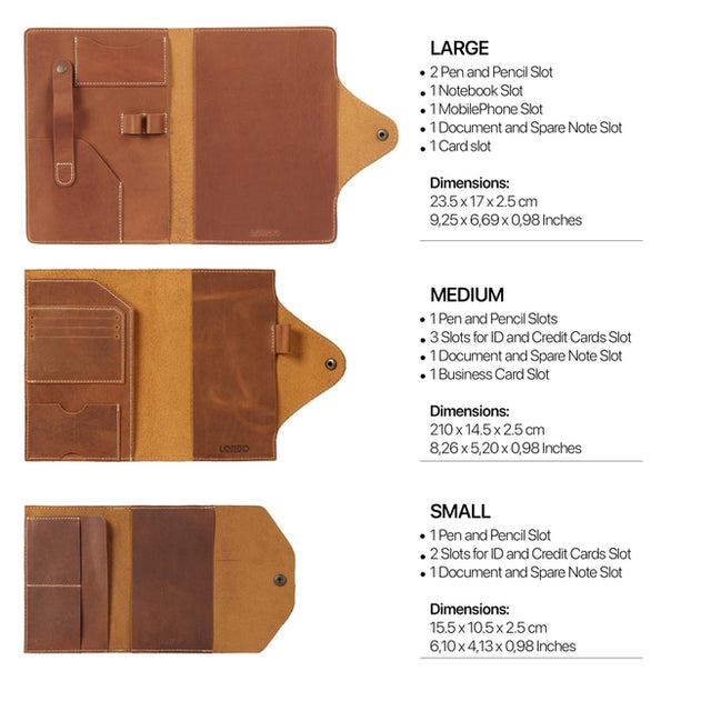 Leather Portfolio with Notepad