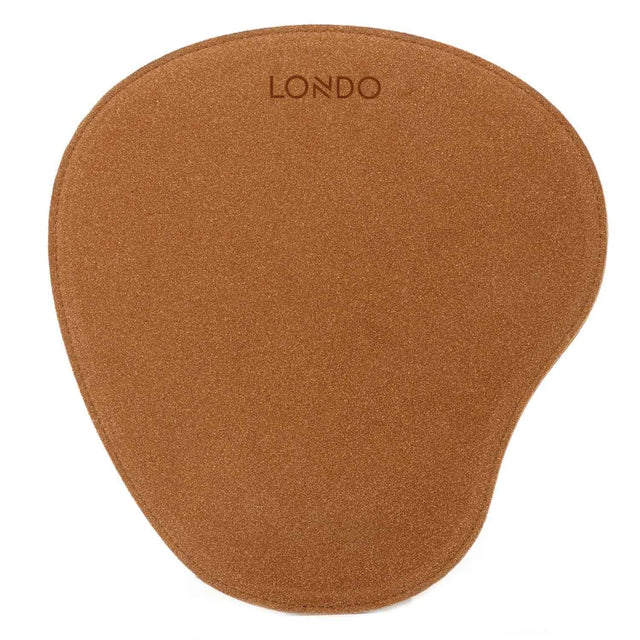 Leather Oval Mouse Pad with Wrist Rest