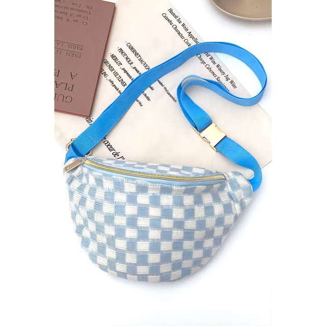 Checkered Crossbody Sling Belt Bag/ Fanny Pack