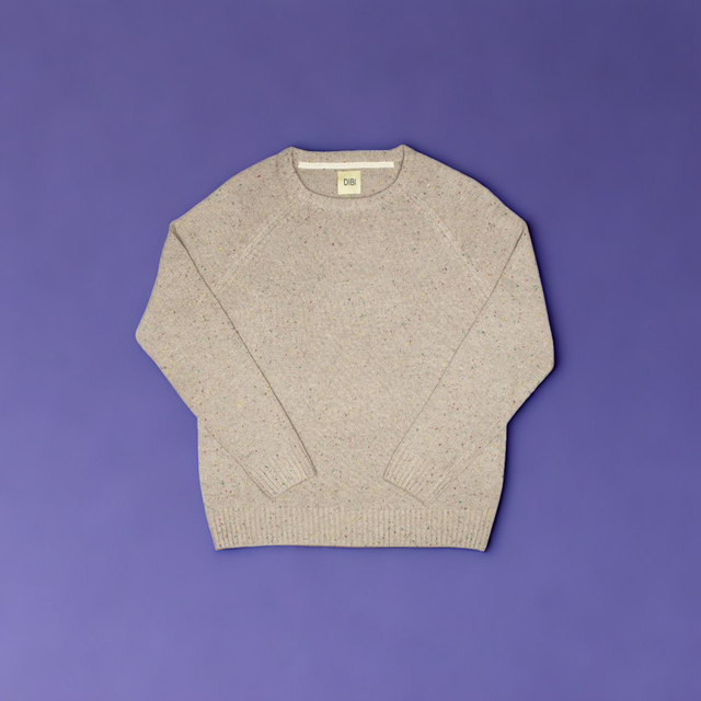 Oatmeal Donegal Crewneck Sweater