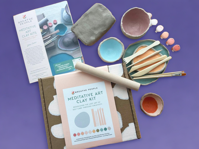 Meditative Art Clay Kit + Self-Care Meditations and Projects