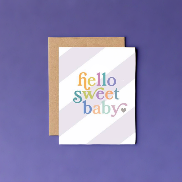 Hello Sweet Baby Greeting Card