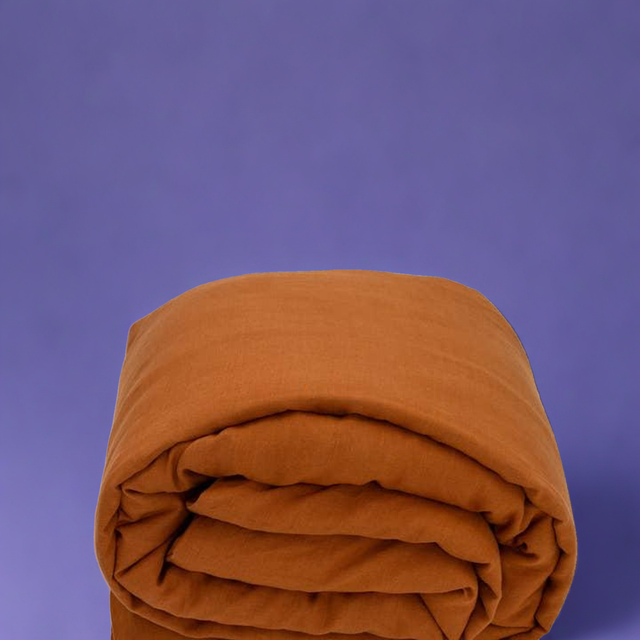 Cinnamon Washed Linen Duvet Cover