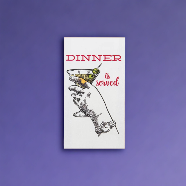 Dinner Is Served (Martini) Dishtowel