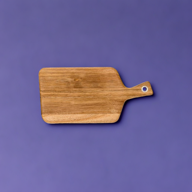 Wooden Paddle Cutting & Serving Board With Handle