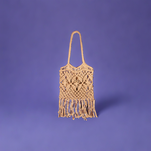 Fame Woven Handbag with Tassel