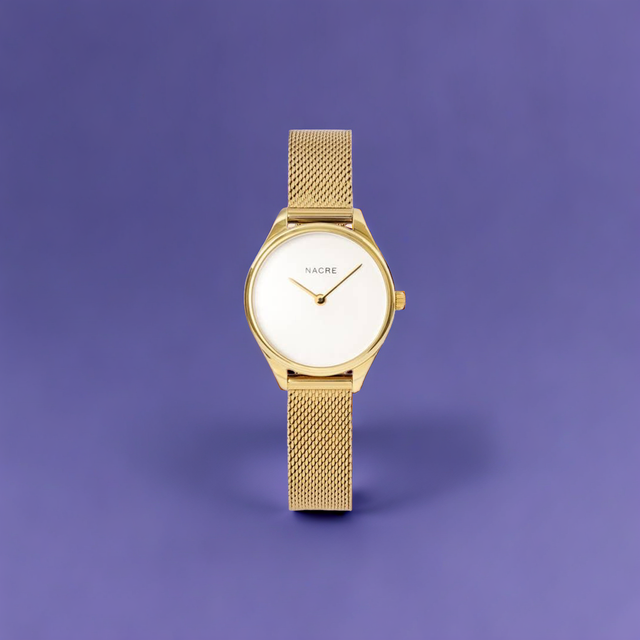 Mini Lune Watch - Gold - Gold Mesh