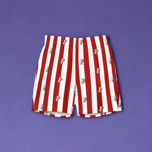 Coffee Stripe - Men's Pool Shorts