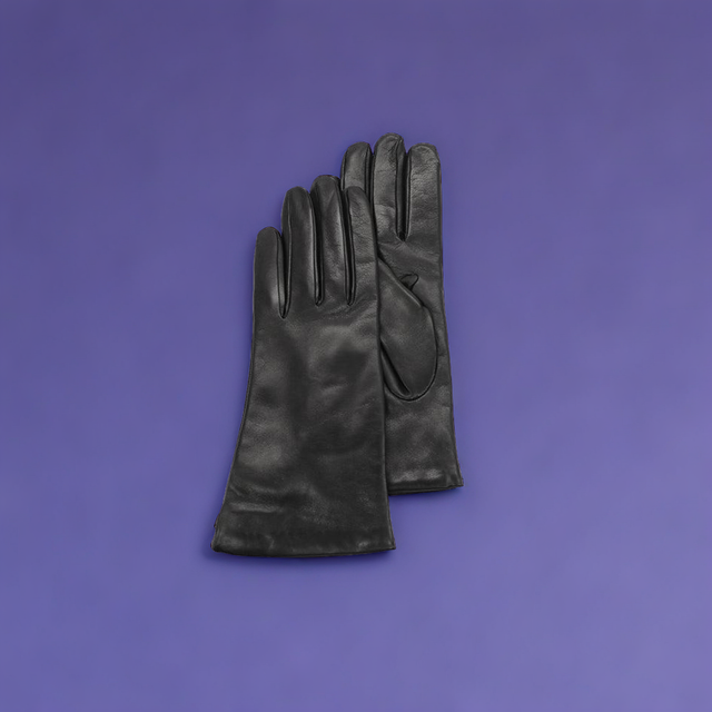 9" Leather Gloves with Cashmere Lining