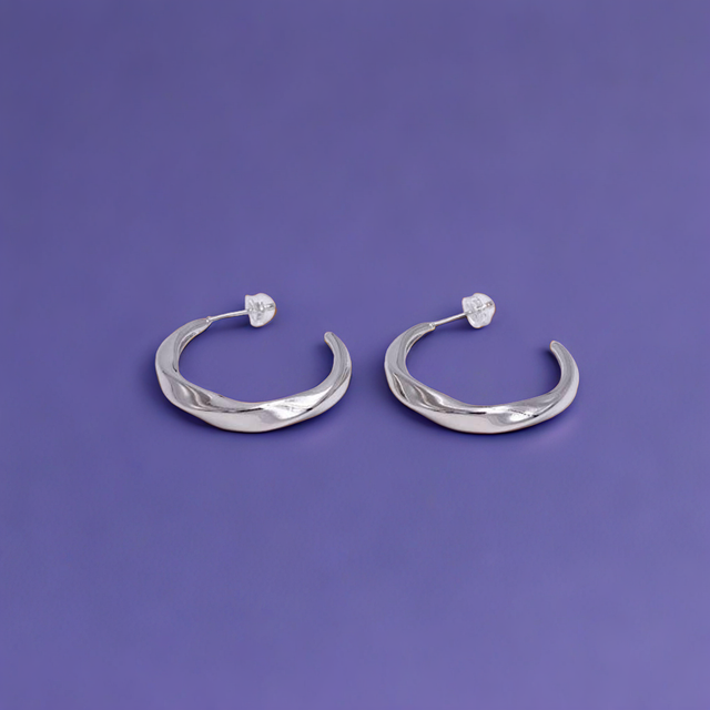 Twisted Geometric Hoop Earrings