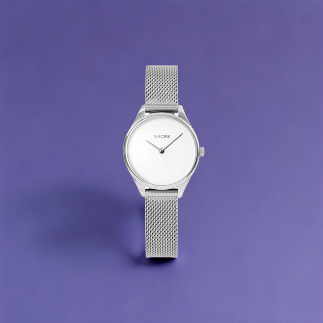 Mini Lune Watch - Stainless Steel - Stainless Steel Mesh