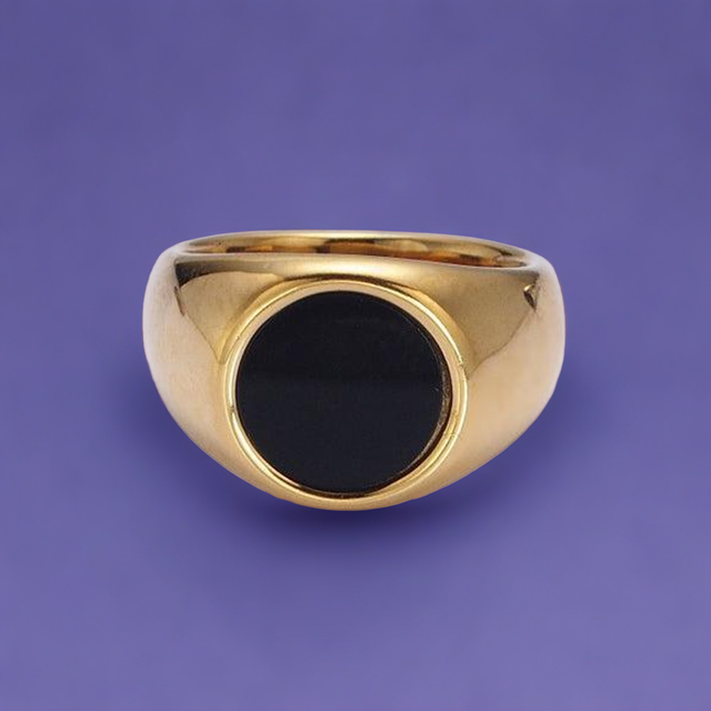 Black Stone Signet Ring